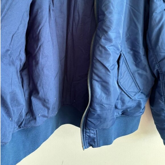 BeenTrill Mens Patch Bomber Jacket Blue Size XL - Picture 10 of 15